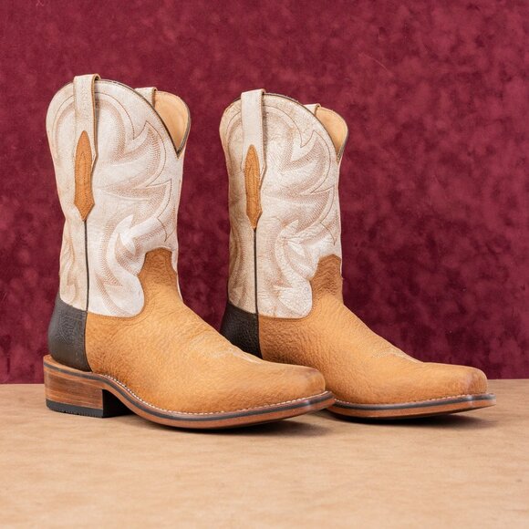 Rank 45 Men Archer Western Cowboy Square Toe Khaki Soft Toe Boots sz 13